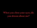 Night Ranger - When You Close Your Eyes lyrics