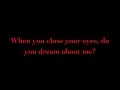 Night Ranger - When You Close Your Eyes lyrics