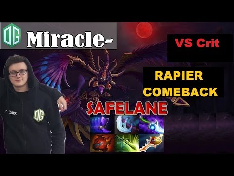 Dota 2 - Miracle- Spectre : 8k MMR Ranked Gameplay Rapier Comeback against Crit-