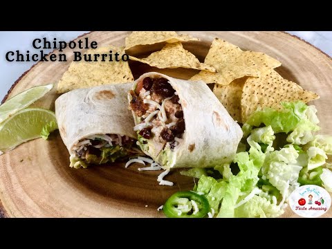 Chipotle Burrito | Homemade Chipotle Chicken Burrito Rec | Chipotle Copycat recipe | Mexican Burrito