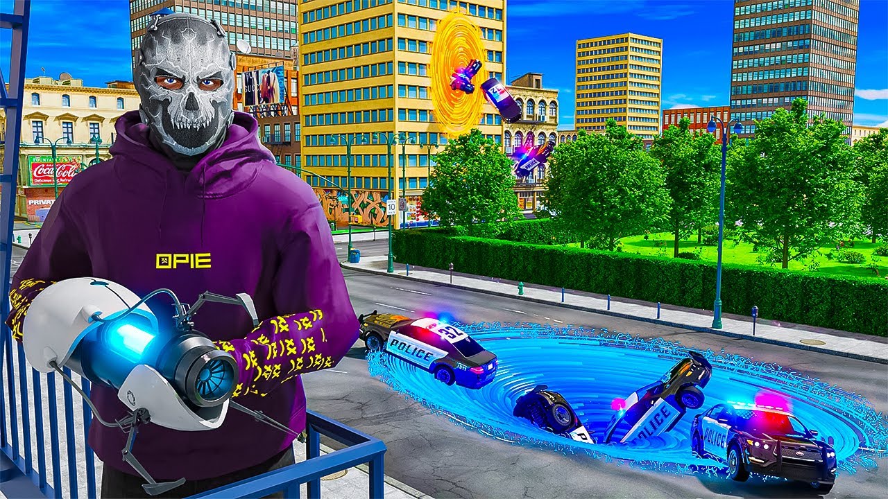 Using Portal Gun To Rob Banks In GTA 5 RP