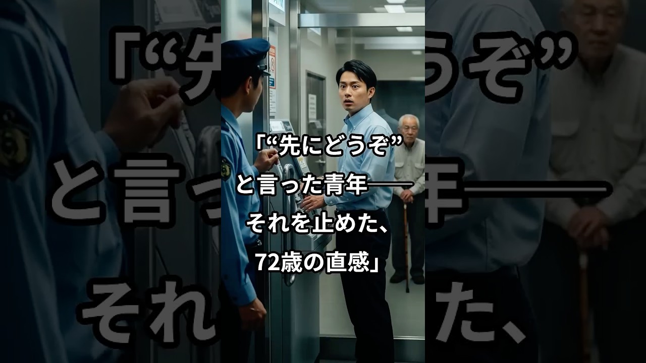 「“先にどうぞ”と言った青年──それを止めた、72歳の直感」