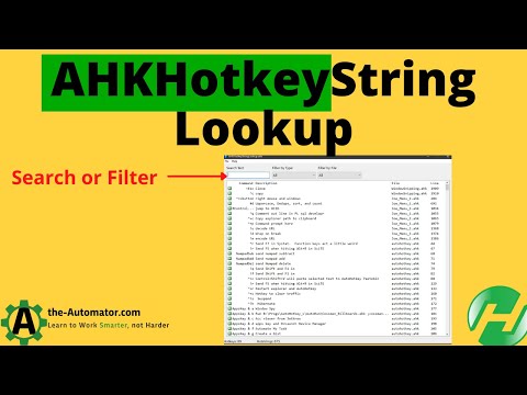 AHKHotkeyString Lookup: Easily find all running Hotkeys & Hotstrings