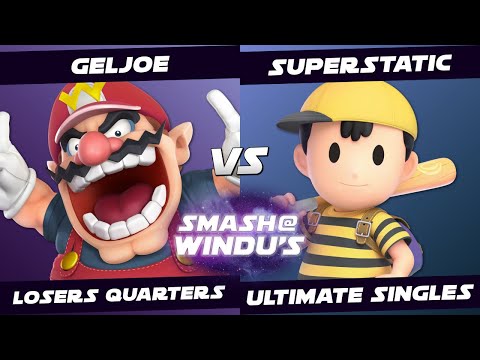 Smash @ Windu's 223 - GelJoe (Wario) vs SuperStatic (Ness) - Losers Quarters SSBU