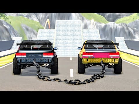 Chained Car Jumps #1 - BeamNG Drive