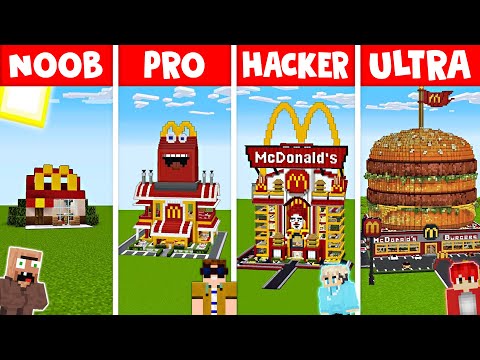 Minecraft NOOB vs PRO vs HACKER: SICHERSTE MCDONALDS BAU CHALLENGE ⛏