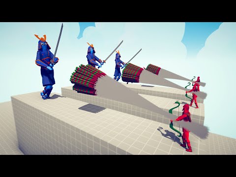 TRIO GODS vs 3x SAMURAI GIANTS - Totally Accurate Battle Simulator TABS