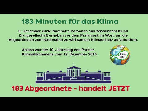 183 Minuten für das Klima (09.12.2025), Rede Helga Kromp-Kolb (volle Rede Teil 1)