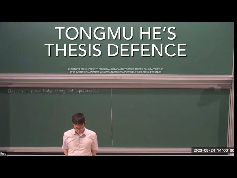 Tongmu He’s thesis defence - Descent in p-adic Hodge theory and applications