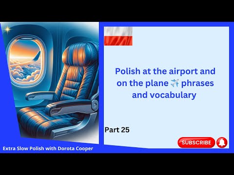 Polish at the airport and on the plane ✈️ phrases and words - At the airport Polish. Part 25.