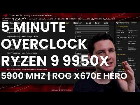 5 Minute Overclock: Ryzen 9 9950X to 5900 MHz