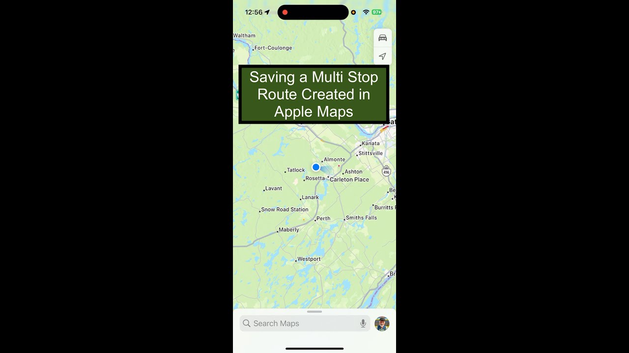 Apple Maps: Saving a Multi Stop Route