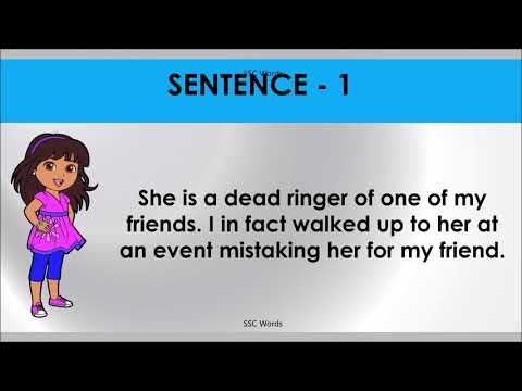 DEAD RINGER Idiom 900 # Meaning and five sentences # SSC Words