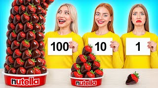 100 Layers of Food Challenge | Crazy Challenge by Super Hyper DO
