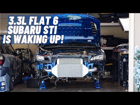3.3L Flat 6 Subaru STI Starting to Wake up; Haltech Elite 2500