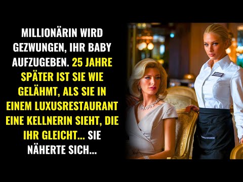 MILLIONÄRIN WIRD GEZWUNGEN, IHR BABY AUFZUGEBEN. 25 JAHRE SPÄTER IST SIE WIE GELÄHMT, ALS SIE IN...