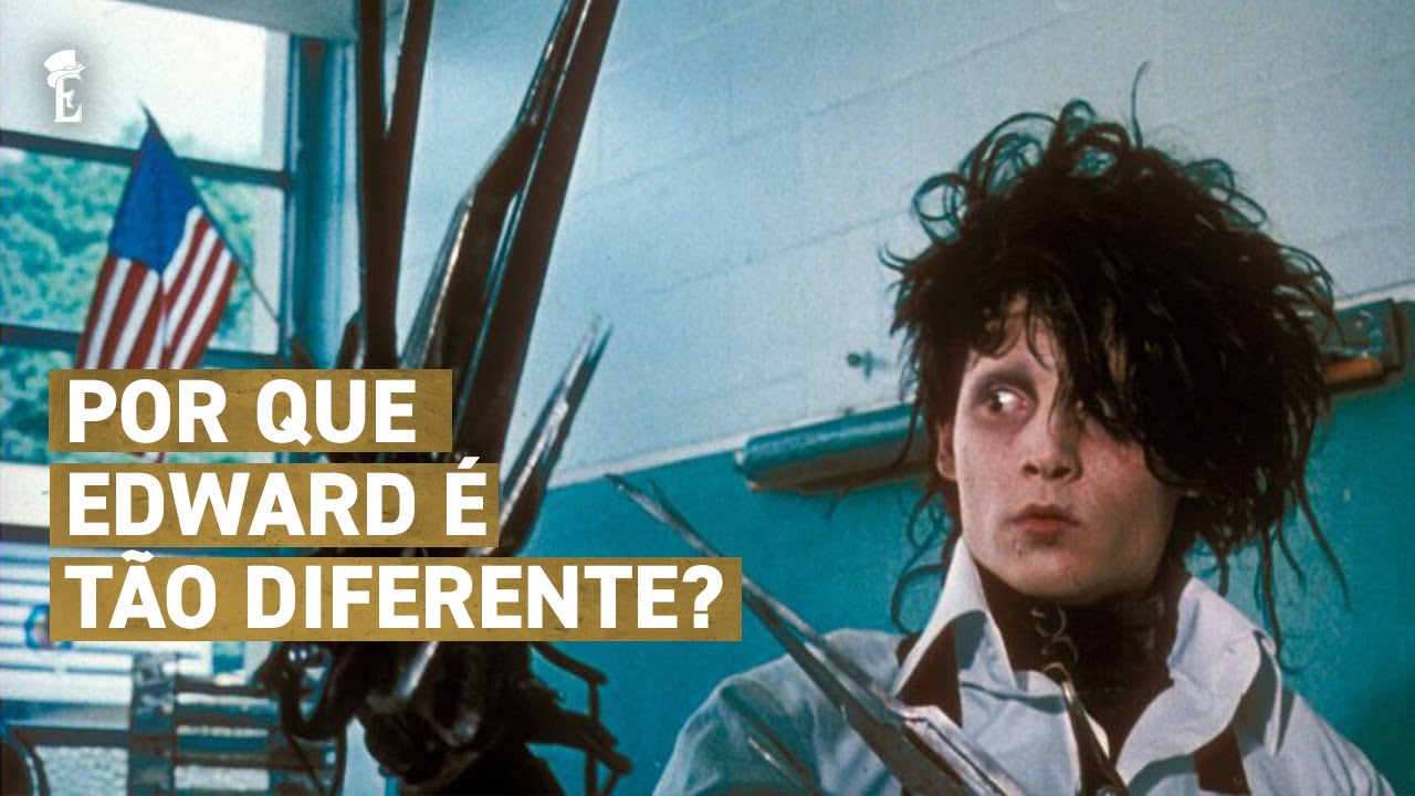 Johnny Depp nos mostra uma sociedade que é entediante e irreverente em "Edward Mãos de Tesoura"