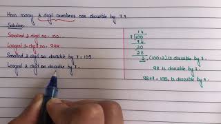 CLASS 10| How many 3 - digit numbers are divisible by 7 ? | | in malayalam |