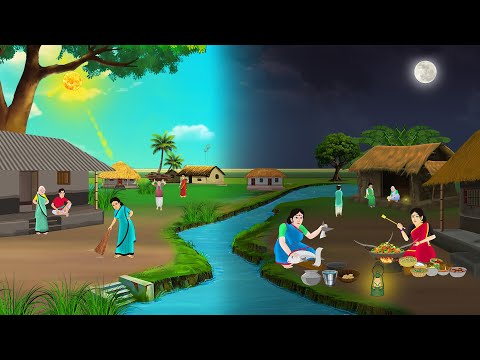 एक गांव में दिन दूसरे में रात | Hindi Story | Hindi Kahaniya | Moral Stories | cartoon story