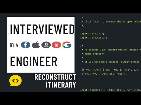Reconstruct Itinerary - Mock Java Interview