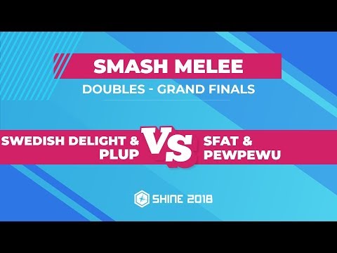 Swedish Delight/Plup vs SFAT/PewPewU - Smash Melee Doubles: Grand Finals - Shine 2018