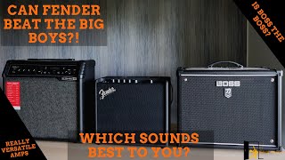 Video thumbnail for 3 Super-Versatile Amps(Budget-Friendly) - Fender Mustang LT25 vs Boss Katana 50 vs Line6 Spider V 60 by Guitarist Next Door