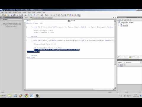 Visual Basic Net Tutorial 03 Using A Progress Bar