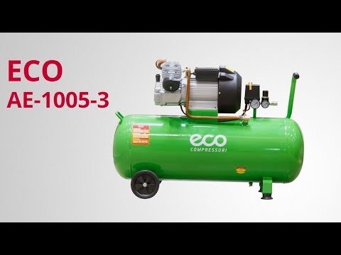 фото компрессор воздушный поршневой eco (эко) ae-1005-3 масляный. 440 л/мин, 8 атм, коаксиальный, ресивер 0