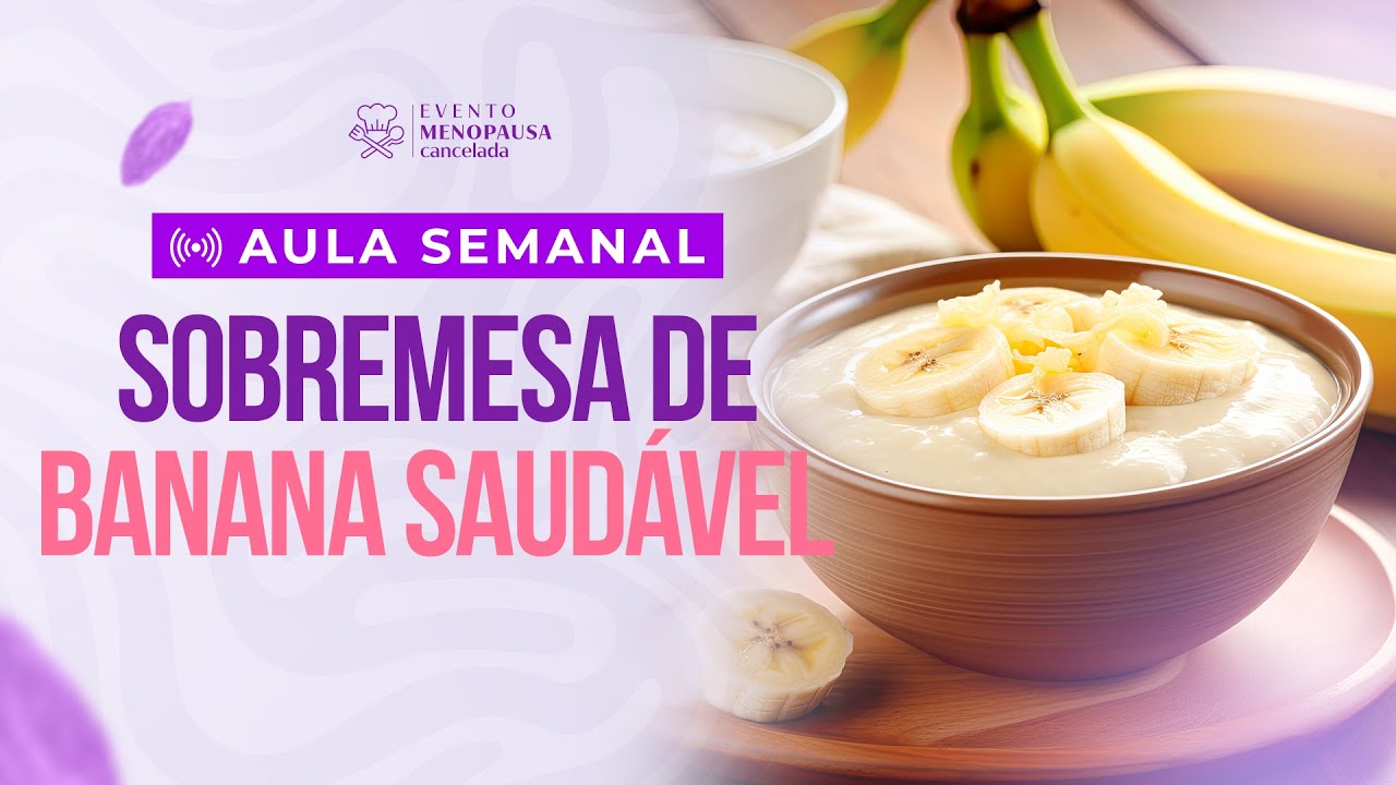 AULA SEMANAL 10:30H 👩‍🍳: CREME BRANCO COM CALDA DE BANANA! 🍨