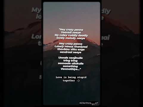 hey crazy penne song||new trending song tamil||love status tamil
