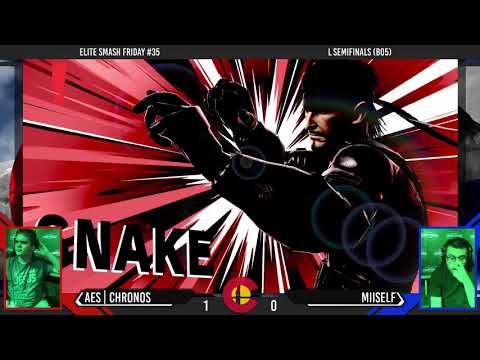 Elite Smash Friday #35 - AeS|Chronos (Snake) Vs. Miiself (Fox) - Losers Semifinals
