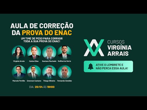 AULA DE CORREÇÃO DA PROVA DO ENAC – 1ª EDIÇÃO DE 2025