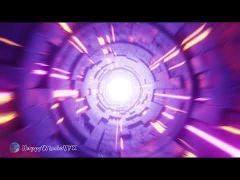 flythrough Purple Scifi Tunnel Into the light