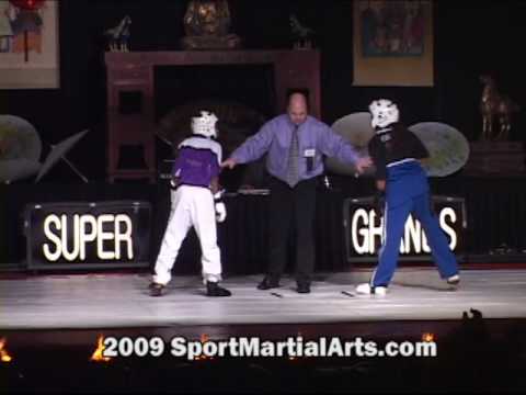 Anisha Trappier v Ashlee Grant - Girls team sparring finals -2009 NBL Supergrands
