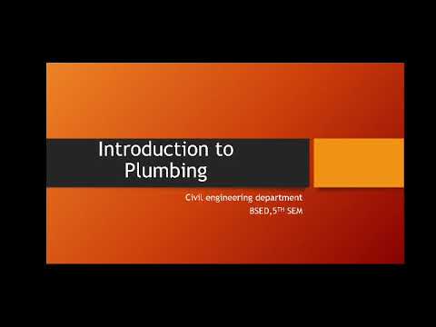 Introduction to plumbing
