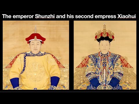 The emperor Shunzhi and his second empress Xiaohui