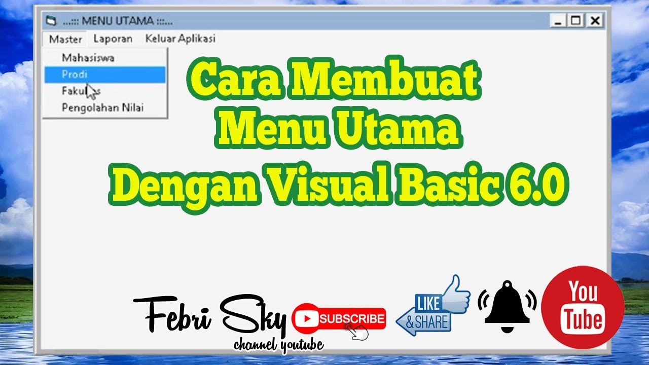 Cara Membuat Menu Utama Dengan Visual Basic 6.0