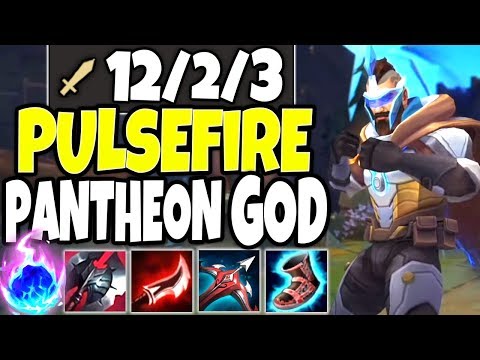 Meet the FNATIC PANTHEON GOD BUILD 🔥 NEW Pulsefire Pantheon Skin is OP 🔥 LoL Pantheon s10 Gameplay