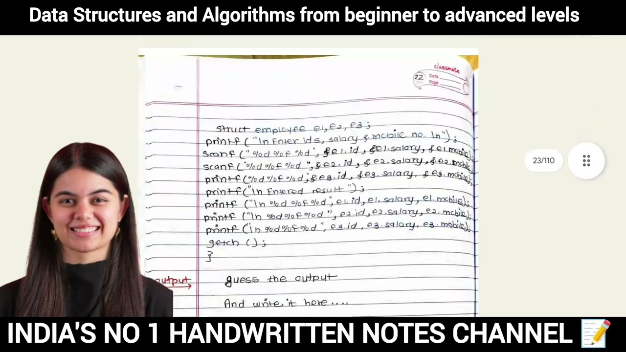 Data Structure & Algorithm Handwritten Notes | Beginner to Advanced DSA Full Concepts Explained