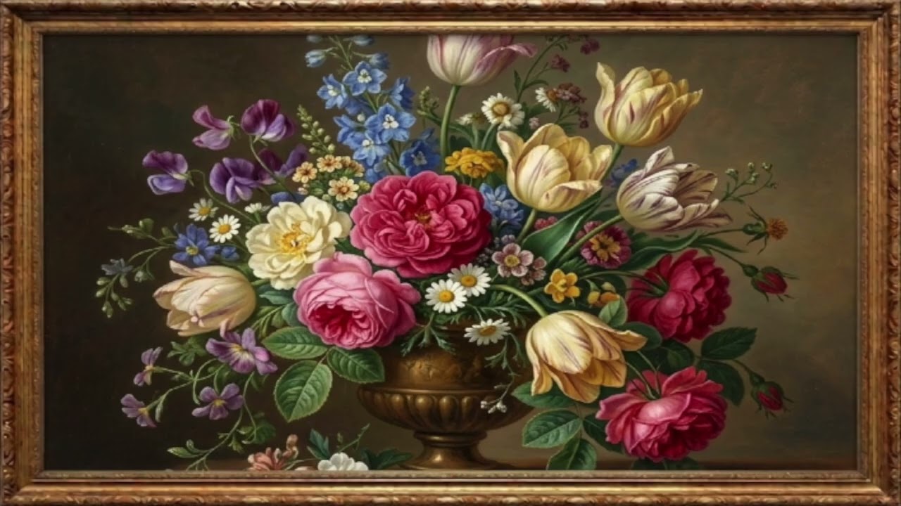 The Flower Pot: 4K Timeless Painting