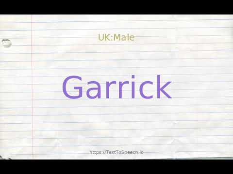 How to pronounce garrick