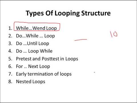 While Wend Loop Visual Basic Bsc 1