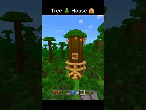 Insane Minecraft Tree House Build!! 🌲🔥 #shorts #minecraft