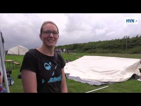 Beachhandball-Turnier Jugend in Cuxhaven-Duhnen - Der Zeltaufbau