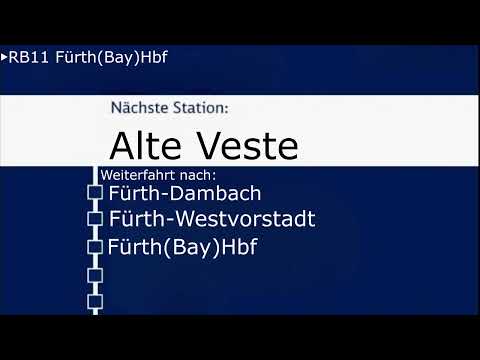 Ansagen RB11 Fürth(Bay)Hbf