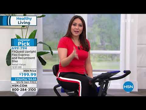 FitQuest Upright Flex Express and Recumbent Bike with Re...