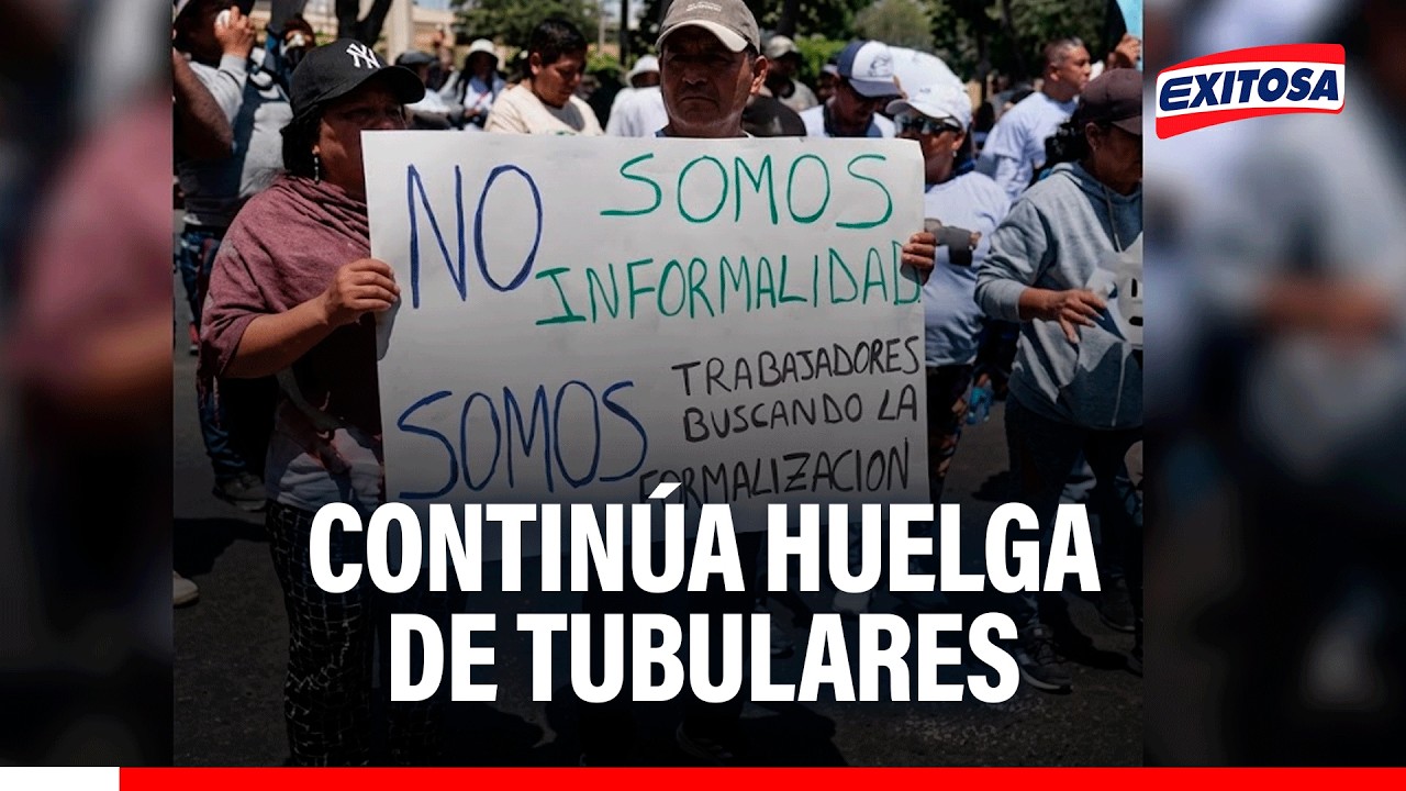 🔴🔵 Continúa la paralización de conductores de tubulares en la Huacachina