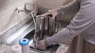 Cómo cambiar los elementos filtrantes del Purificador Doble Inox