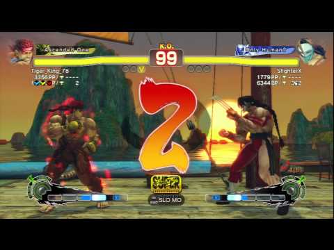 Tiger_King_78 [Evil Ryu] Vs SfighterX [Vega] SSF4 AE 2012 Ranked Matches - PSN