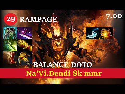 Na'Vi.Dendi Shadow Fiend 8k mmr 7.00 RAMPAGE